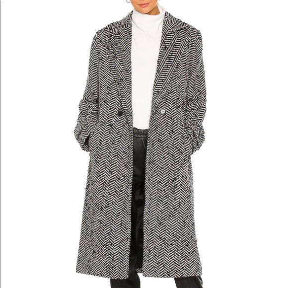 Anine Bing Jackets & Blazers - ANINE BING Elodie - Coat Fishbone Chevron